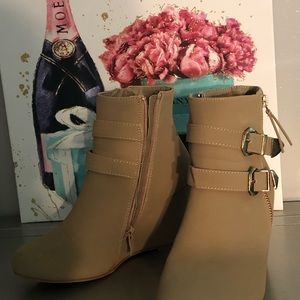 Taupe Forever Wedge Ankle Bootie